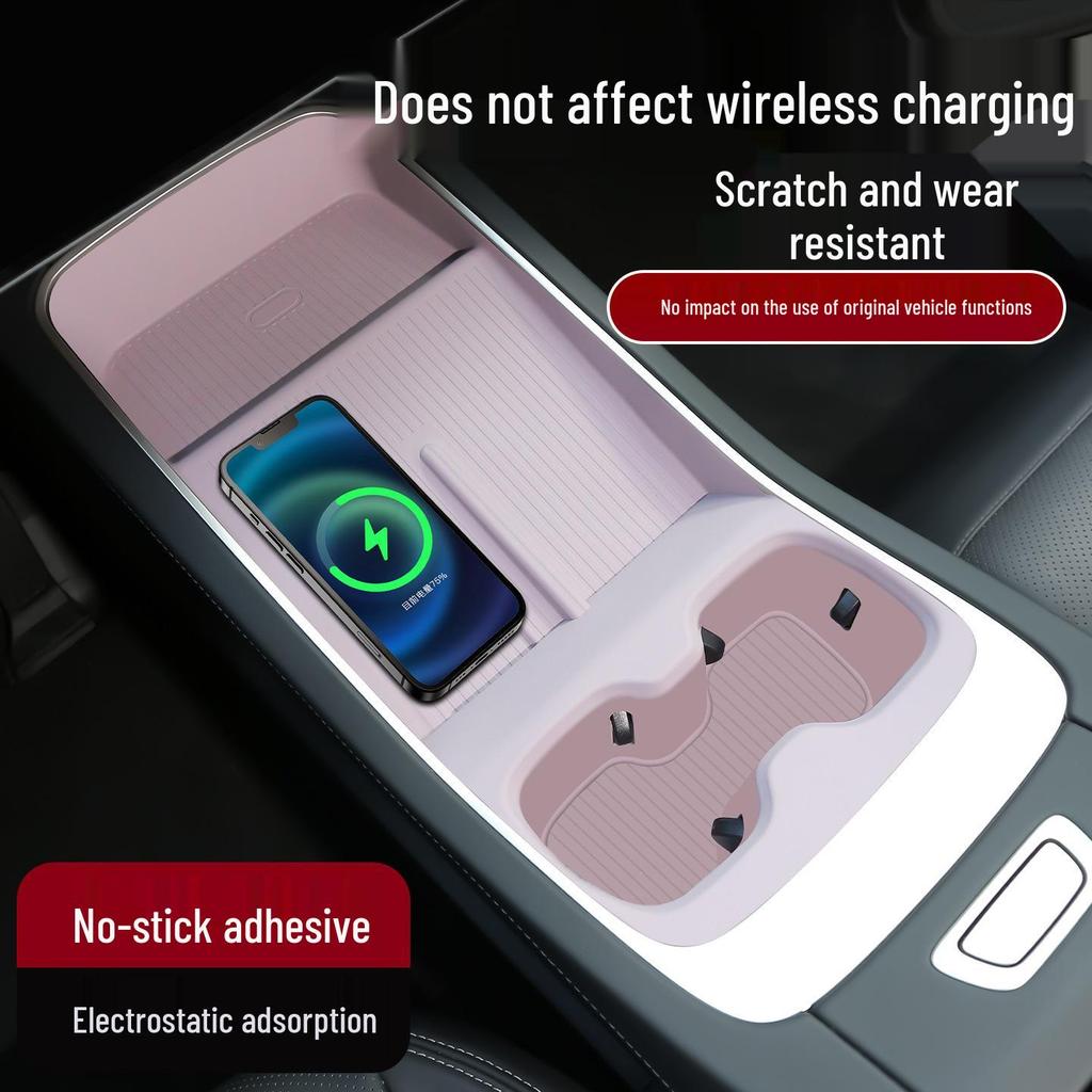 Nio LeDao L60 Car Interior Accessories: Wireless Charging Silicone Pad for Center Console