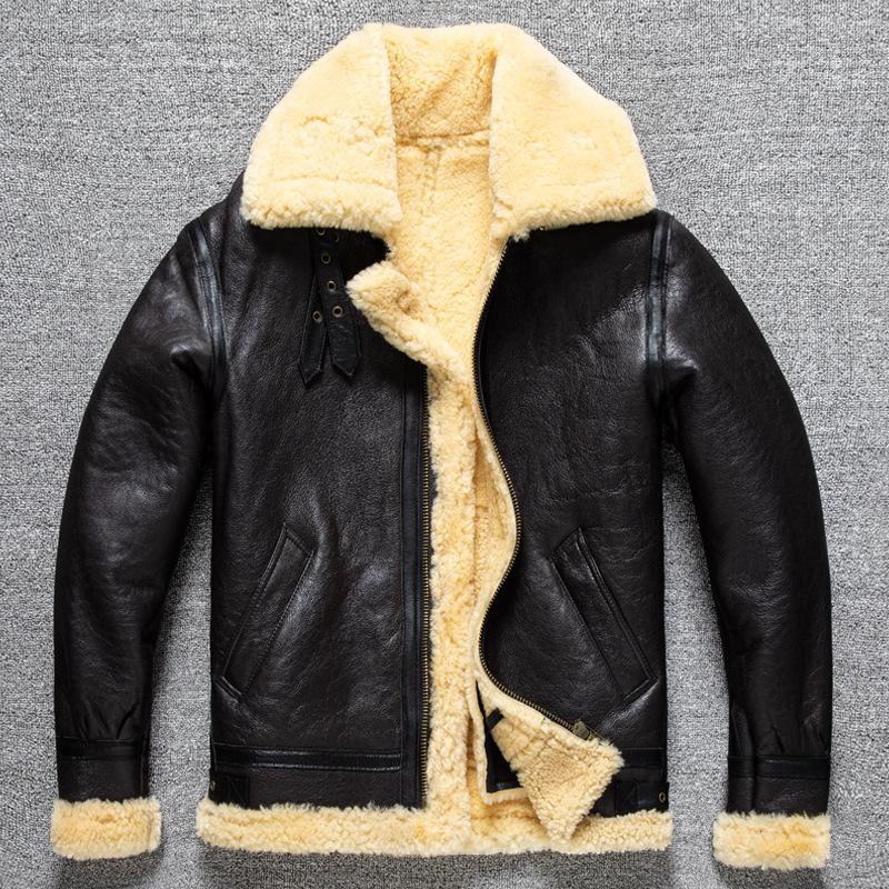 

Winter PU Leather Jacket Men s Fur Large Size Thickened Jacket S черный коричневый