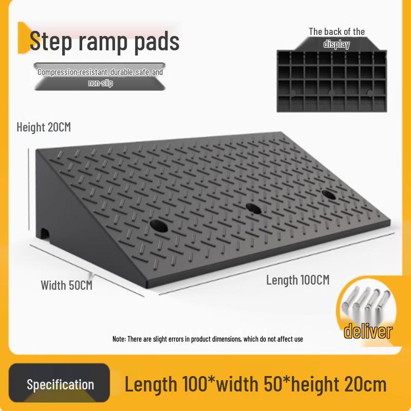 Rubber Curb & Threshold Ramp Mat for Home and Car 