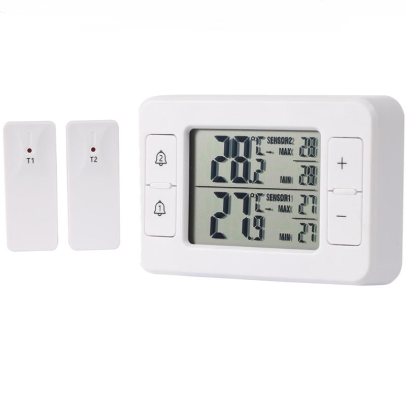 Wireless Digital Refrigerator Thermometer Accuracy Home Freezer Temperature Monitor Recorder -40℃~60℃ Temperature Sensor Alarm