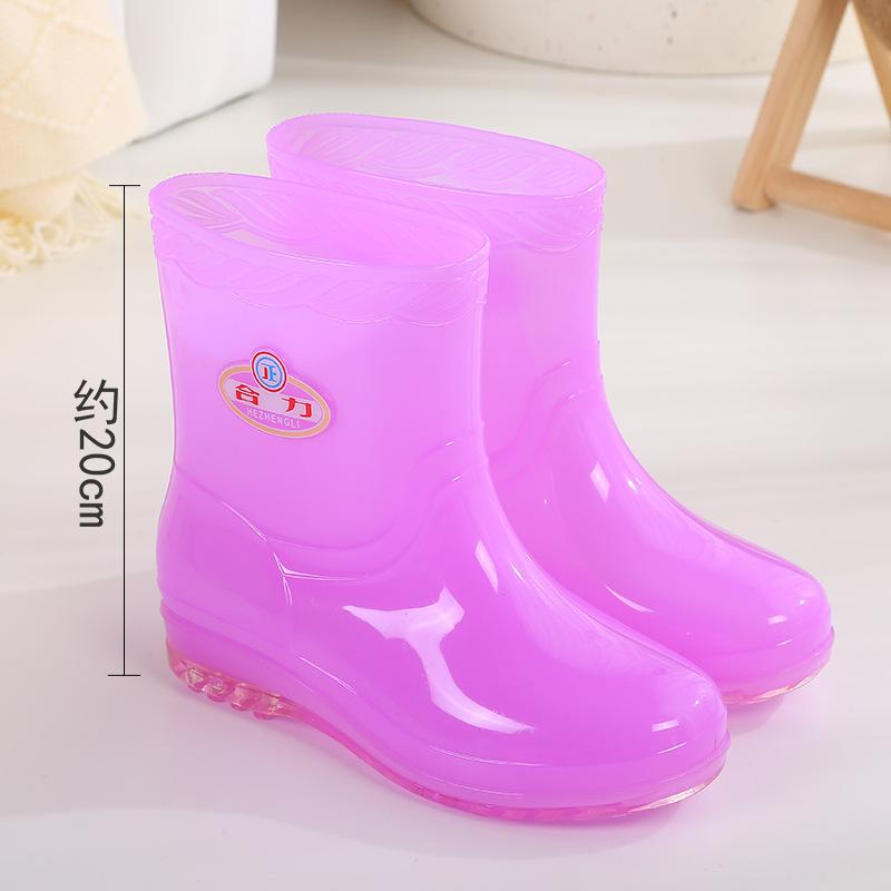 Tall tube thickened rain shoes women's waterproof shoes women's outer wear rain boots non-slip warm quick-drying water boots rubber shoes