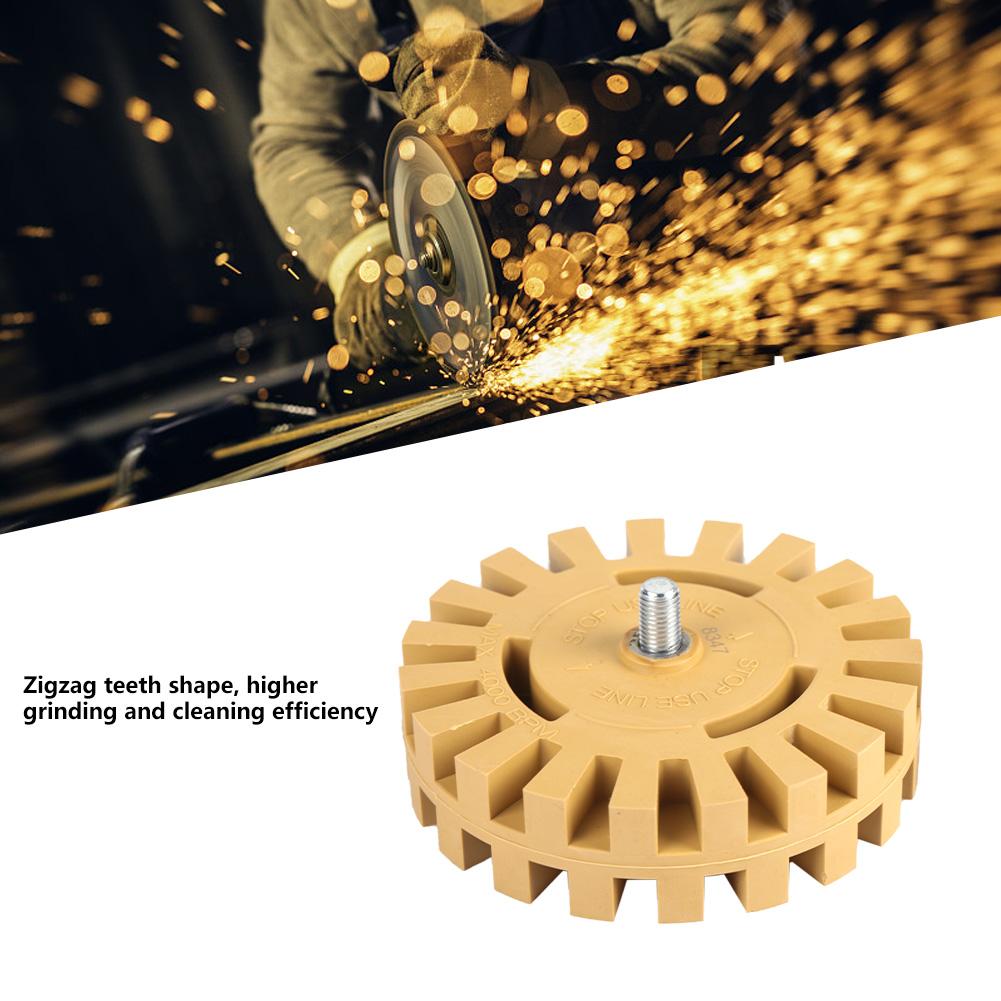 100mm 4in Grinding and Polishing Zigzag Teeth Shape Rubber Wheel Eraser(Shank)