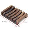 1pcs Soap Box Natural Wood Soap Dish Wooden Prevent Mildew Bath Soap Holder Drain Box Bathroom Supplies Dark Brown/Light Brown