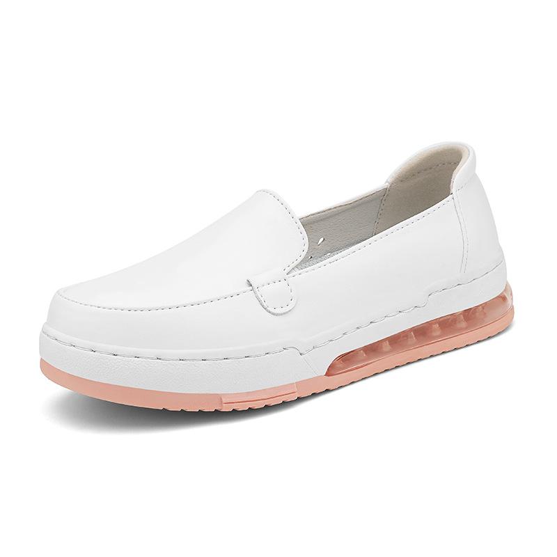 New nurse shoes women s soft sole heightened breathable comfortable non-slip not tired feet leather medical white shoes women 34