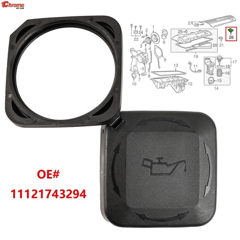 Tank Cap For BMW E30 E32 E34 E36 E38 E39 E46 E60 E70 E81 E90 1991-2006 Engine Oil Petrol Fuel Tank Filler Cap Cover 11121743294