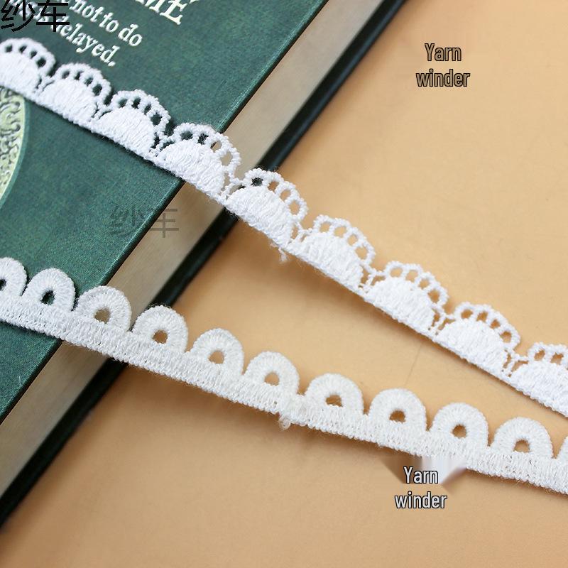 Water Soluble Lace Embroidery Collar - DIY Sewing Material Crescent Edge Cotton 