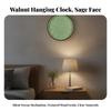 Wall Clock with Wood Frame Round for Living Room, Hallway