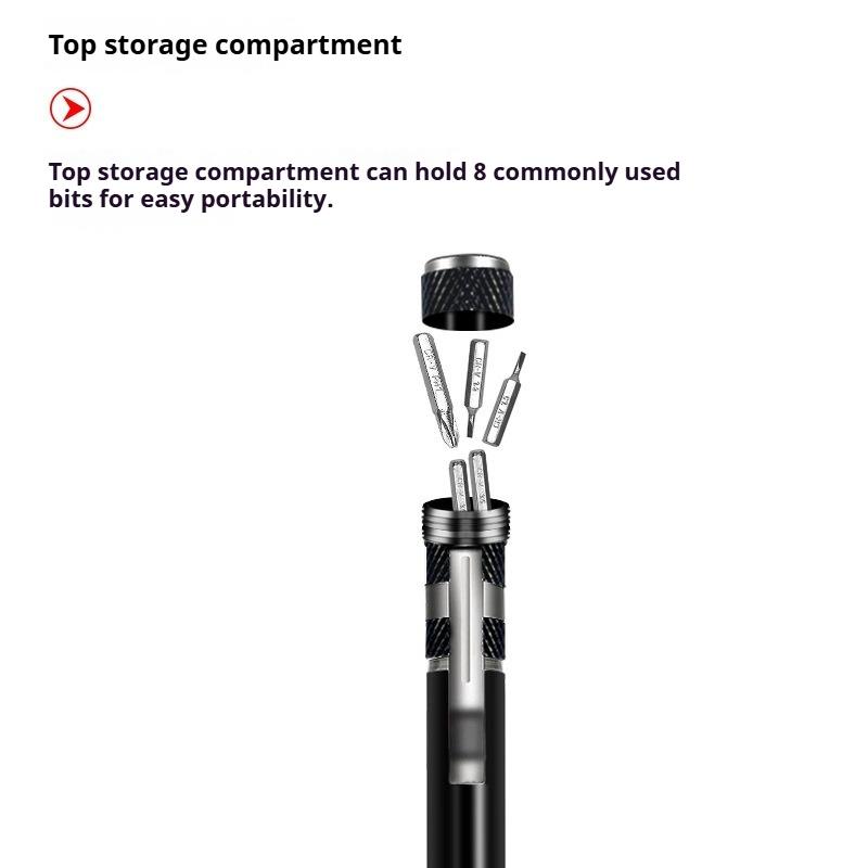 8-in-1 Screwdriver Aluminum Alloy Disassembly Pen Repair Screwdriver Phillips Flat Bit Screwdriver