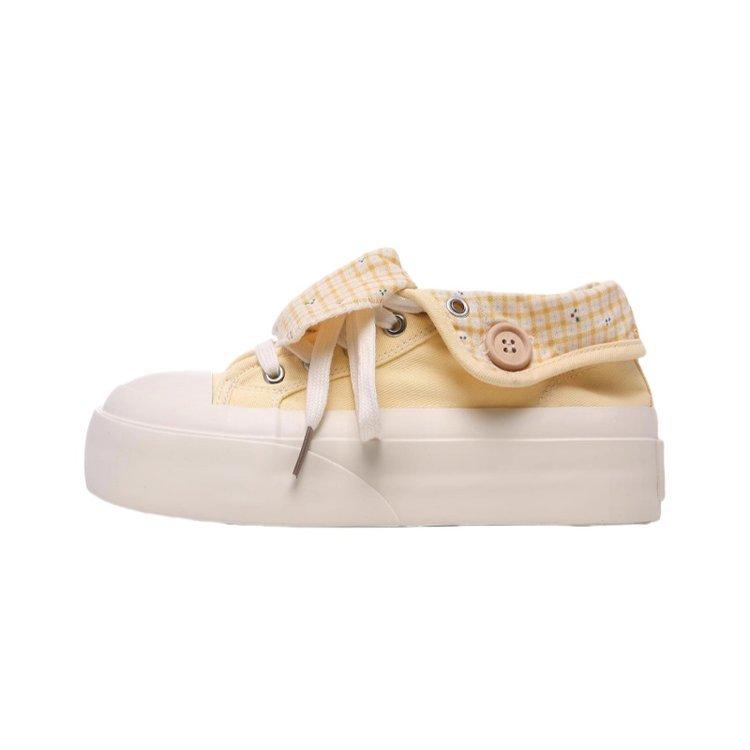 Canvas Shoes Summer Thin One-pedal Canvas Shoes Women's 2025 New Versatile Little White Shoes Casual Board Shoes Tide