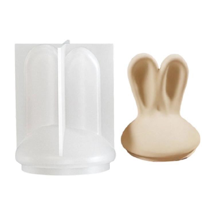 

Silicone Storage Case Molds Rabbits Ear Shape Candle Holders Moulds Storage Containers Mold with Lid for Creative Minds