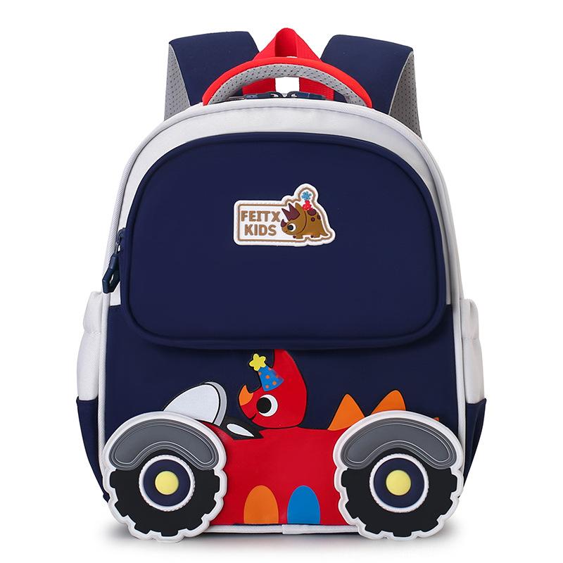 

Новый милый мультяшный детский рюкзак дышащий и легкий детский рюкзак для детского сада для мальчиков и девочек темно-синий