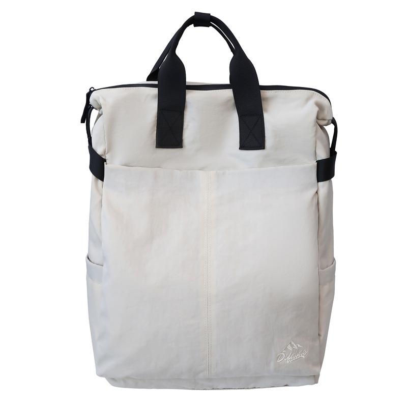 Solid Color Backpack Men's Large Capacity Backpack Women's Computer Bag Student Schoolbag