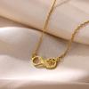 Infinity Heart Gold Color Necklace For Women Elegant Elephant Tree Pendant Rose Flower Stainless Steel Chain Jewelry Birthday