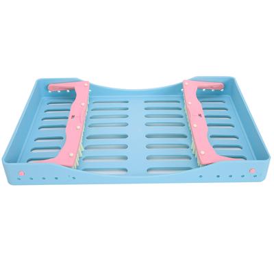 Zahnärztliche Chirurgische Sterilisationsbox Desinfektionsschale Sterilisationsbox RackBlau