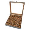 Davidt's [N9387] - 'Graphite Design' Brown-grey Watch Box (18 Watches) - 31. 5x31x8. 5 Cm