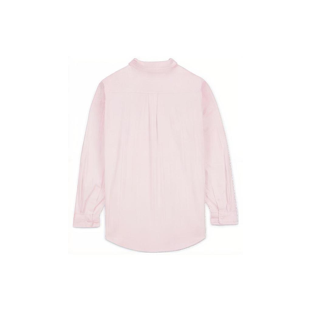 Nike X Martine Rose SS23 Collaborative Series Alphanumeric Logo Print Striped Long Sleeve Shirt Unisex Tops Pink AQ4458-007