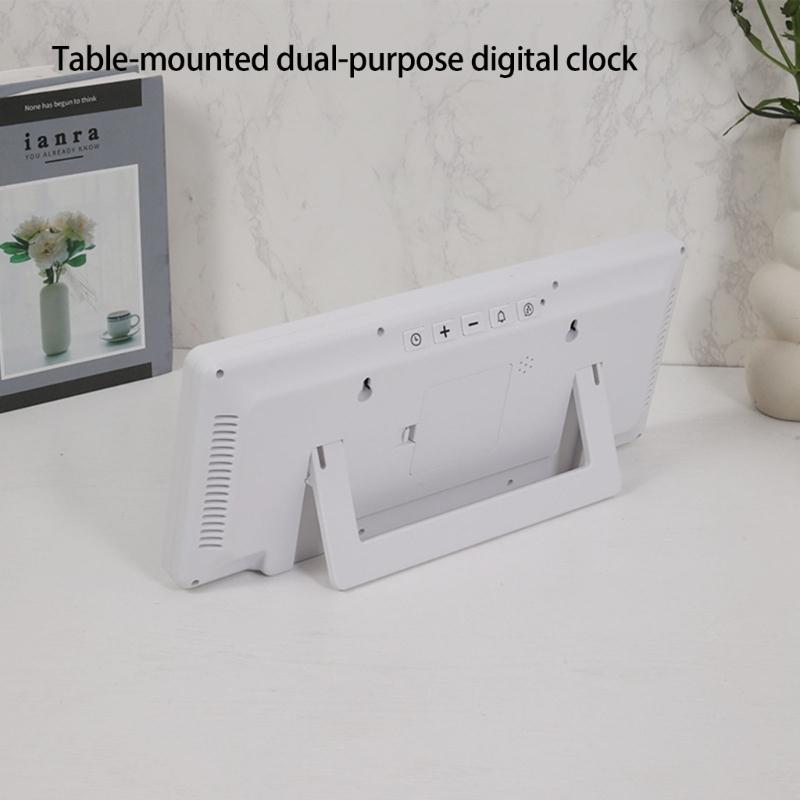 Multifunctional Electronic Clock Indoor Temperature Monitor Easy Setups Battery Operated with 2 Alarm and Snooze Feature