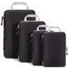 Four-Piece Compression Travel Storage Bag Set for Clothes, Toiletries, Digital Gear, and More