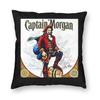 Captain Morgan Legend Rum Square Pillowcase Polyester Linen Velvet Creative Zip Decor Pillow Case Home Cushion Case X
