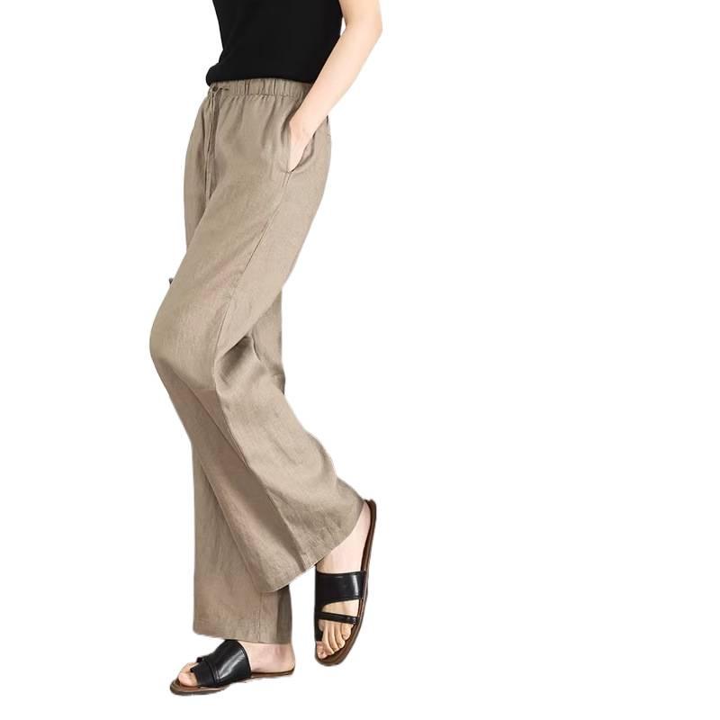 Women's Summer Wide-Leg Cotton Linen Pants: Relaxed, Versatile & Petite-Friendly