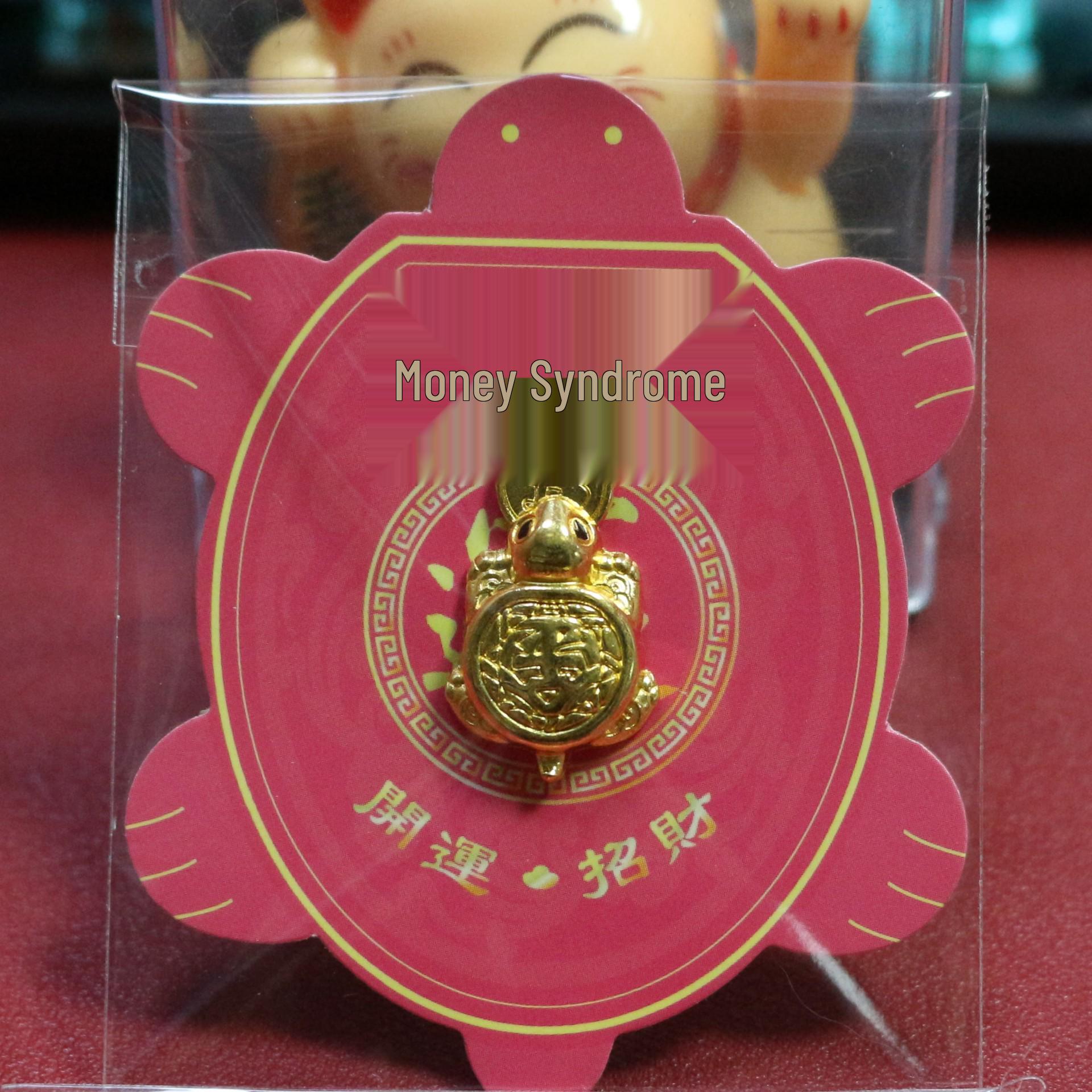 

Golden Turtle Wealth-Attracting Wallet Charm - Carry-on Ornament for Prosperity and Housewarming Gift