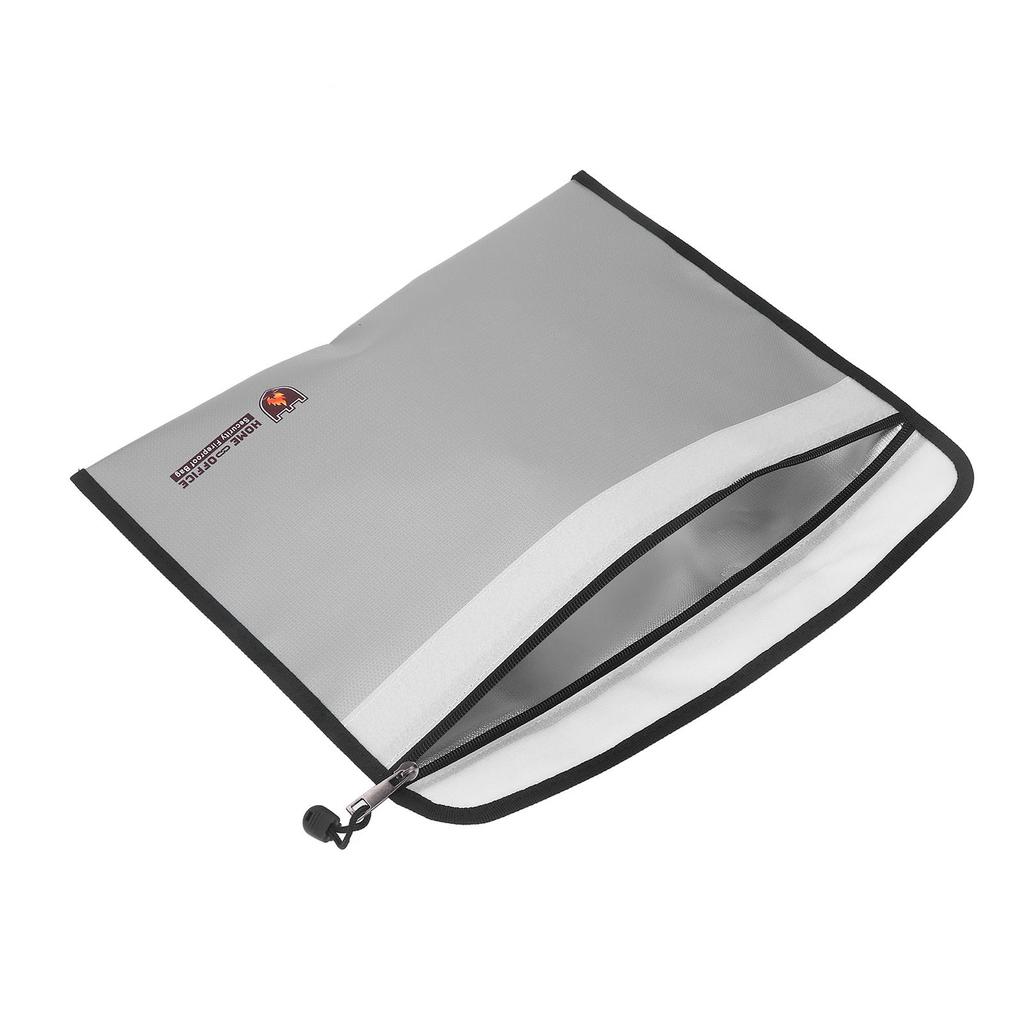Fireproof File Bag Waterproof Heat Resistance Folder Bag for Drone Battery Mobile Power Card Grey