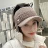 Ear Protection Warm Wool Cap Children's Winter Thickened Knitted Ponytail Hat Casual Versatile Empty Top Hat Cycling Hat