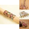 Three Layer Winding Leather Beaded Bracelet With Agate Stones For Women Gift