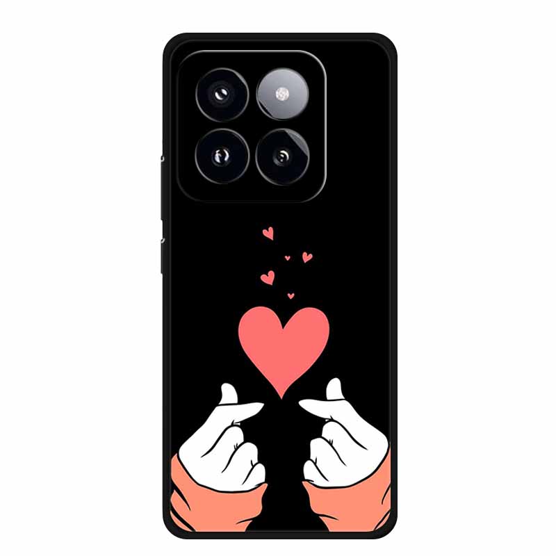 For Xiaomi 14T PRO Case Luxury Soft Silicone TPU Phone Cases Back Cover For Xiaomi14T Bumper Protective Shockproof Love fundas