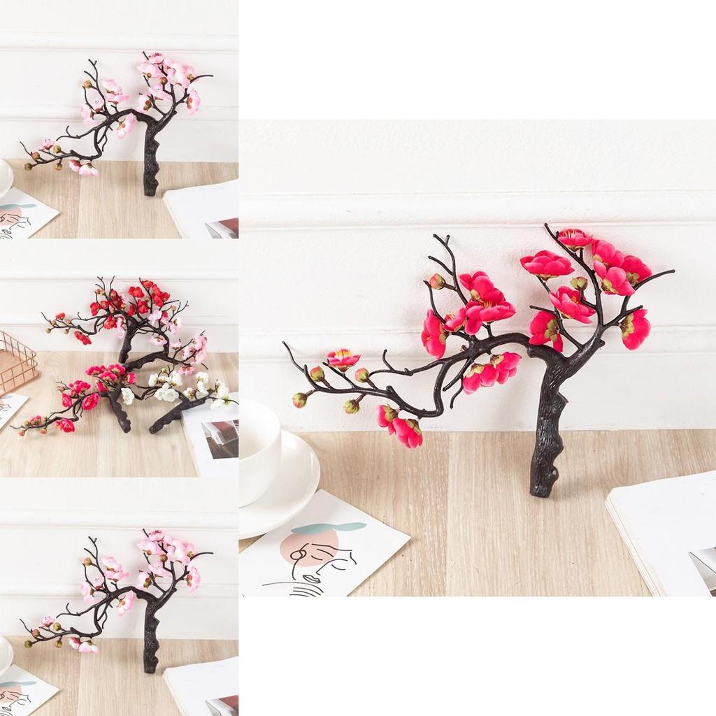 Artificial Flower Bonsai Plum Tree With Silk Flowers For Home Decor And Photography Props