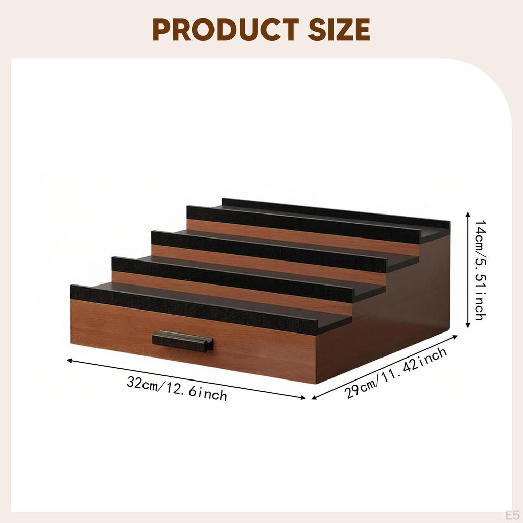 Elegante Espositore da Tavolo in Legno per Profumi, Scaffale portaoggetti per Flaconi, Comodino, Ecc.