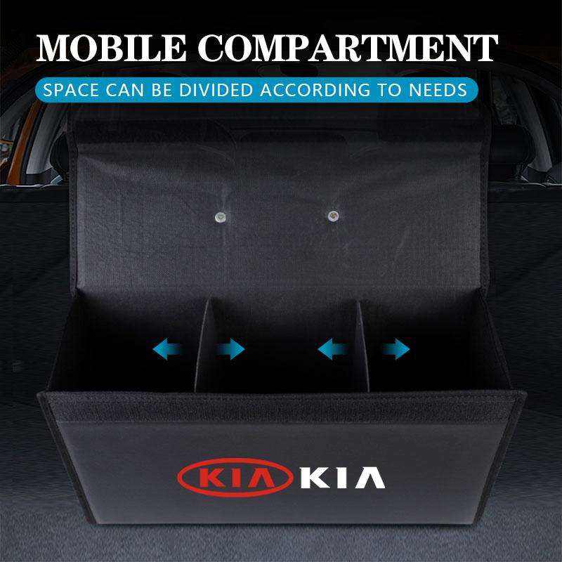 Car Trunk Organizer Box Large Capacity Auto Storage Bag Tools For KIA Sportage Seltos Sorento K3 K4 Soul Carnival EV6 EV9 K5 EV5