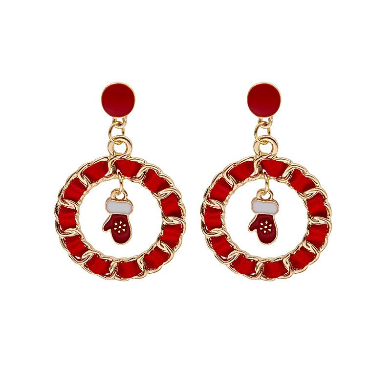 Christmas Earrings, New Christmas Tree, Old Man'S Circle, Pendant, Earrings, Women'S Christmas Set.