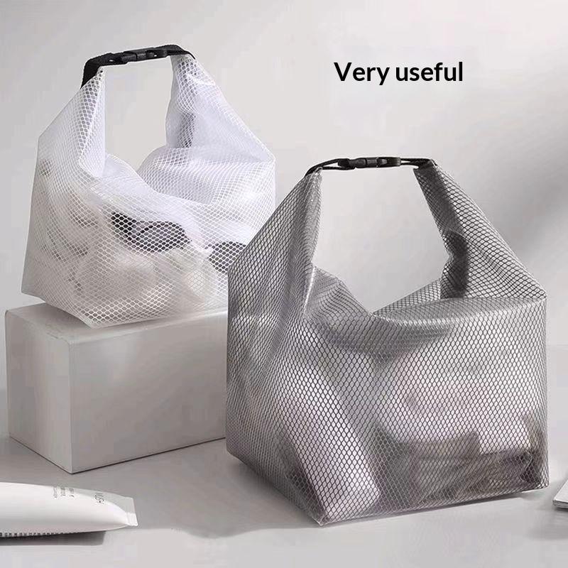 Mesh Waterproof Cosmetic Bag Portable Portable Cosmetic Storage Bag Large Capacity Transparent Wash Bag Travel Storage Bag