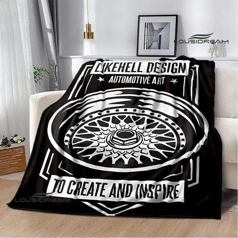 3D BBS racer Retro bedrukt dekens picknickdekens Flanellen deken Zacht en comfortabel dekentje Huis beddengoed Verjaardagscadeau