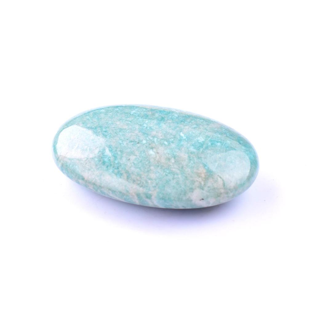 Piedra de Palma de Jabón de Cuarzo Rosa 45x30mm - Piedra de Masaje con Energía de Cristal
