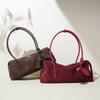 2026 New Women Suede Shoulder Bag, Minimalist Vintage Hobo Underarm Purse, Genuine Leather Casual Commuter Office Crossbody Bag