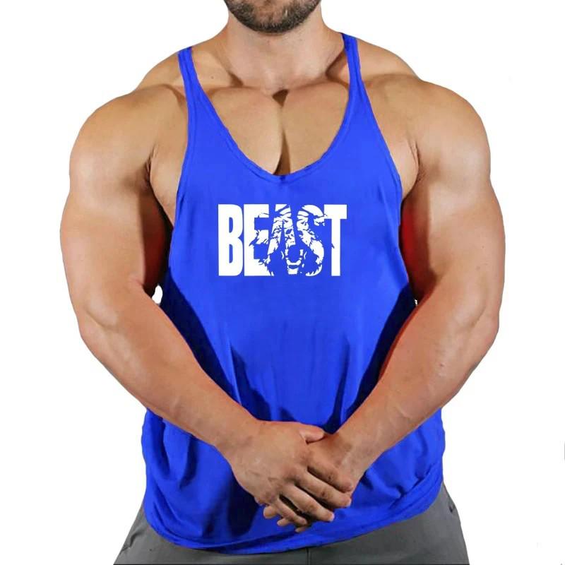 Gilet da Fitness Atletico da Uomo - Traspirante, Spalline Sottili, Cotone, Taglie Forti