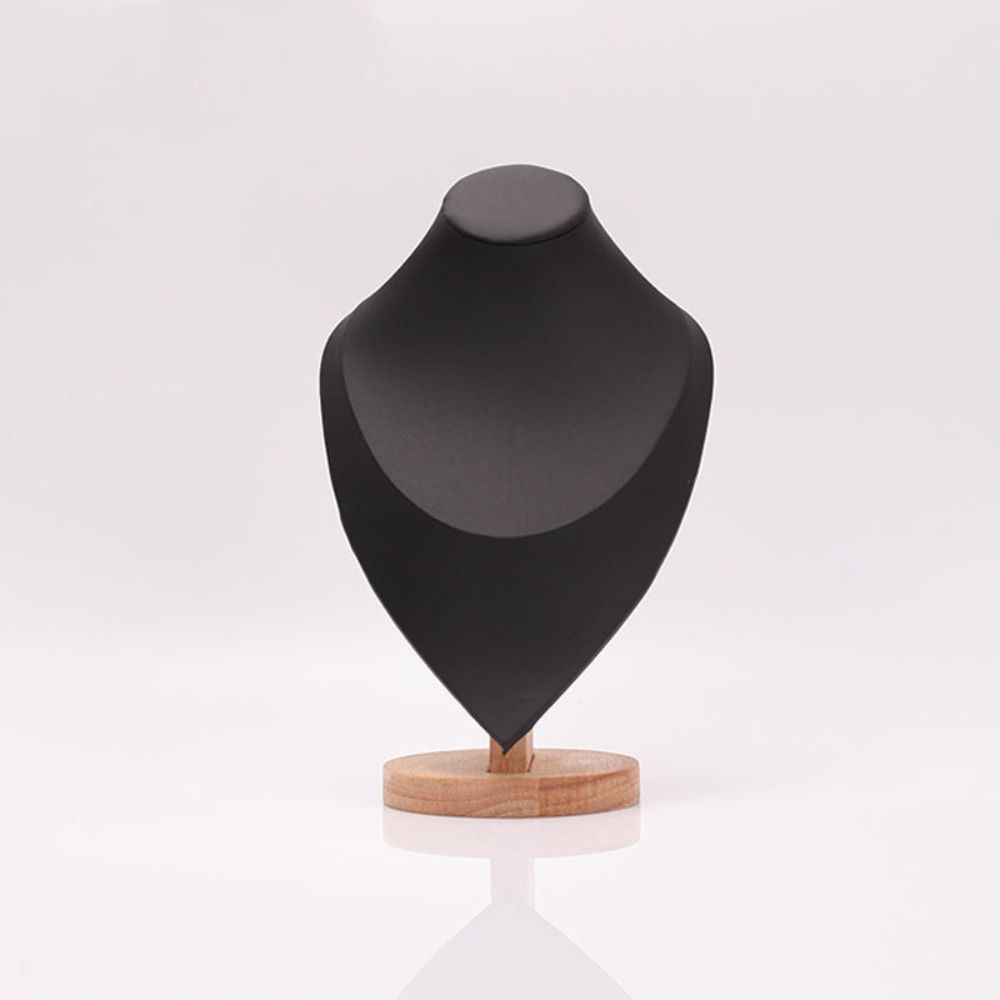 Velvet Jewelry Storage Rack Wooden Neck Display Props High Quality Display Model  Necklace
