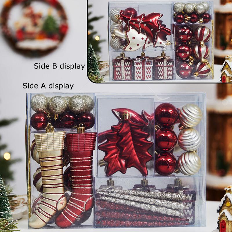 

38 шт. Подвесные шары Праздничный декор Подвески для елки Для украшения елки Разные формы Украшения для вечеринки Доступно несколько вариантов красный/золотой