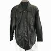 VARIOMAX Made In Italy Lamb Leather Coat Outerwear/Men’s L/Black/Inner Pocket, Drawstring Waist, Full Zip