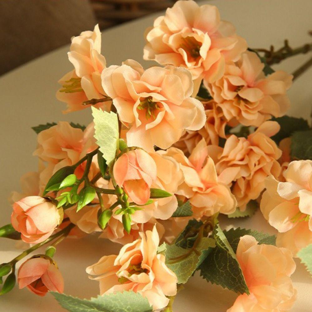 45CM Length Artificial Camellia Flower Silk Material Flower Arrangement  Wedding Decoration