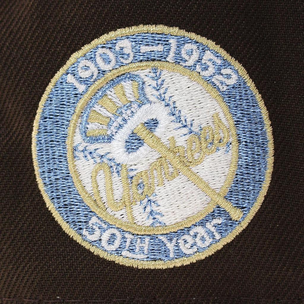 Trendy Color Brim New York Yankees MLB 50TH COLOR BRIM NEW ERA NEW YORK YANKEES Hat 5950 Side Patch Sz7-78 [Used]