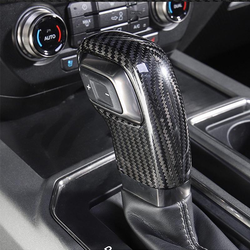 Tantan Carbon Fiber Gear Shift Knob for Ford Raptor F150 Interior Modification