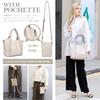 Guccio Italy Tote Bag with A4 Laptop Shoulder PU For Work or Casual Perfect for and Italy 171077 Featured in Magazine Pochette, & Storage, Strap,