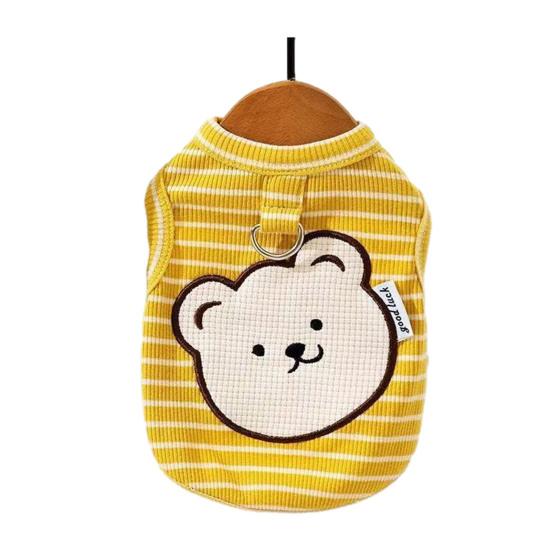 Dog Shirt with D-Ring Summer Cute Pet Clothes for Small Medium Dogs Cats Breathable Sleeveless Puppy Cooling Vest