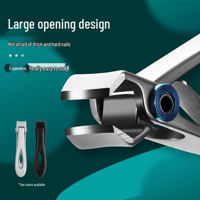 Stainless Steel Wide Mouth Anti-Splash Nail Clipper with Large Opening – Manicure Tool