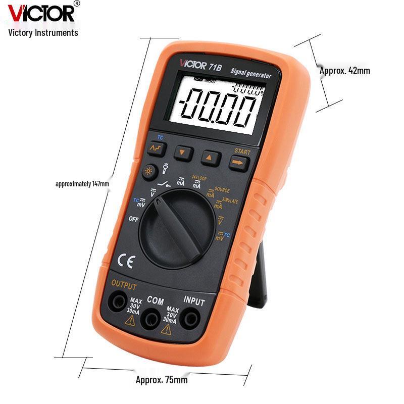 Victory VC71A/VC71B Digital Multimeter & Process Calibrator: Voltage/Current Signal Generator