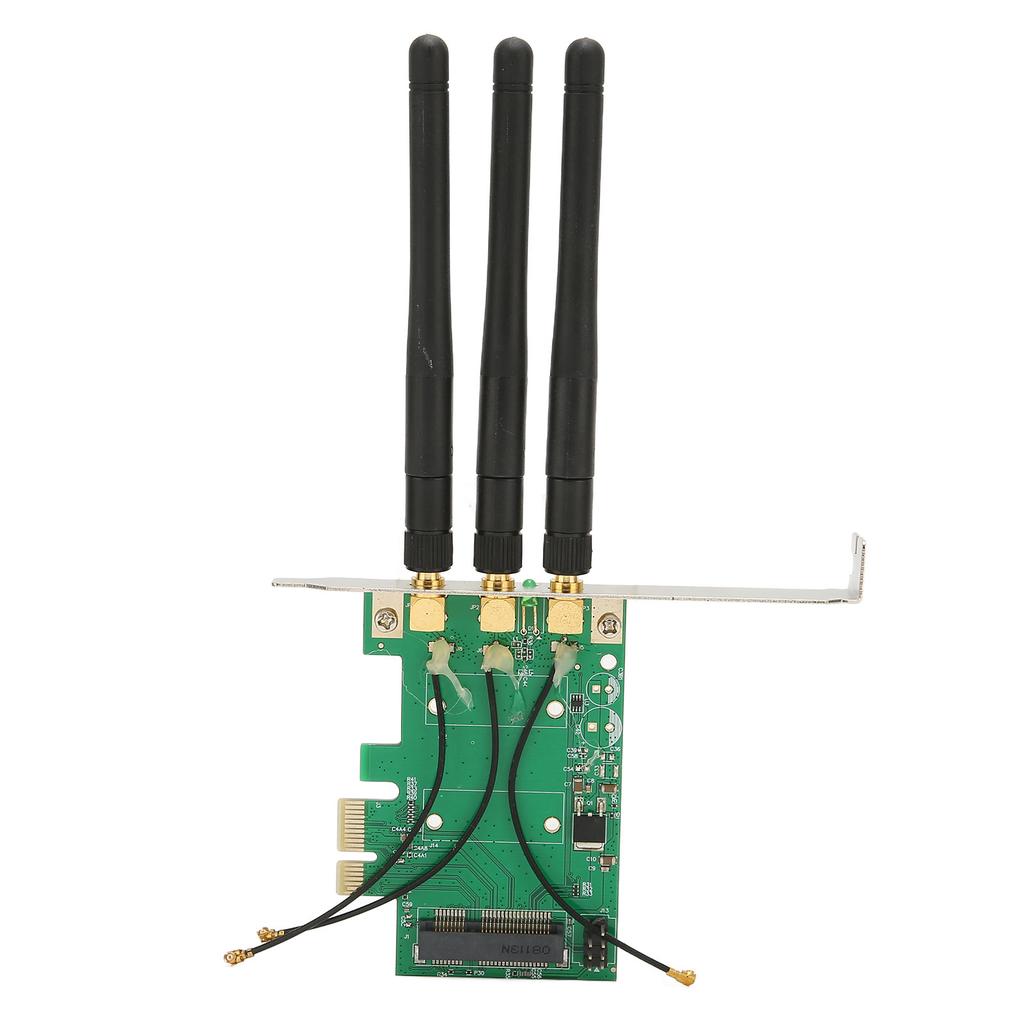 Mini PCIE To PCIE Adapter Card PCIE Network Card Adapter Three Antenna Network Expansion Card for