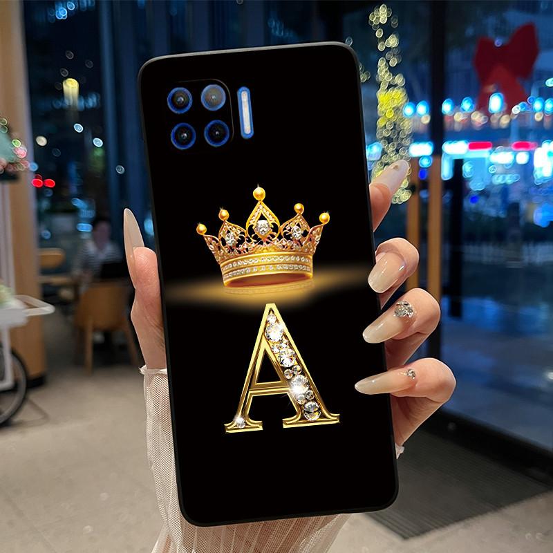 Initial Letter Couple Crown Phone Case For Motorola Moto G 5G Plus Bumper Silicone Black Case Protective Shockproof Soft Cover